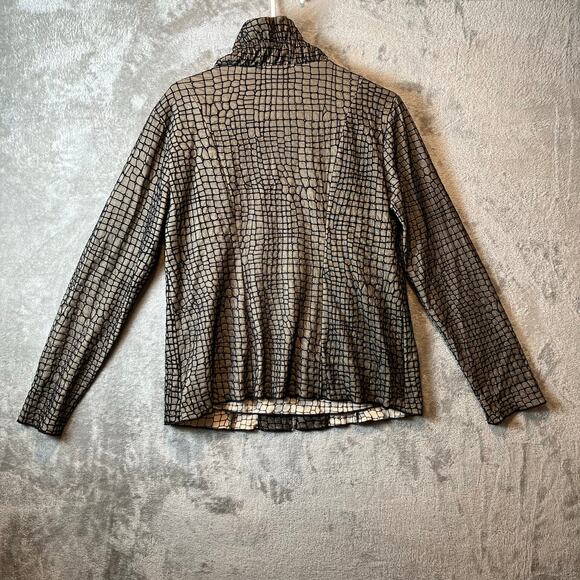 Damee Inc 2 Piece Set Black Gold Long Sleeve Jacket & Tank Size Medium - Picture 2 of 8